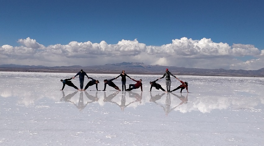 The salt flats of Uyuni, also known as the world's largest reflective surface.