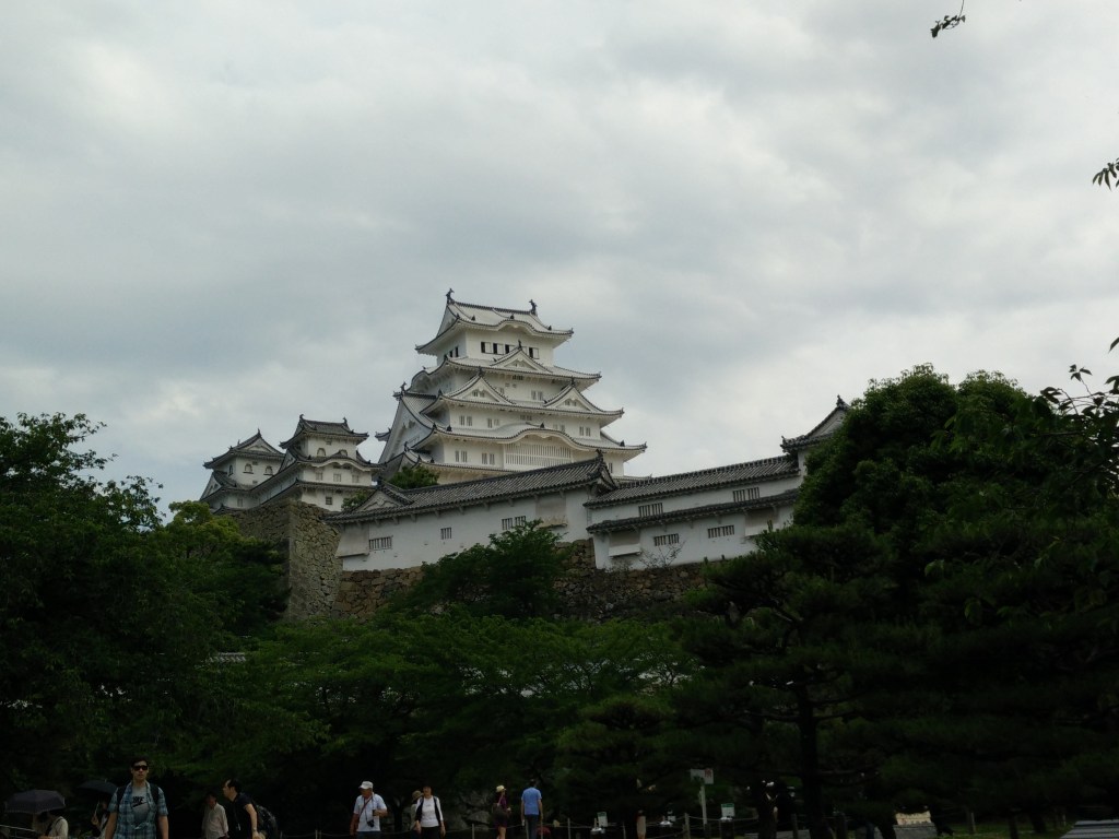 Himeji Castle, sometimes known as  "White Heron Castle" for its elegant white walls.