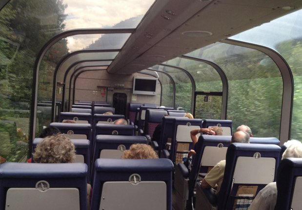 The dome roof carriage on Via Rail.